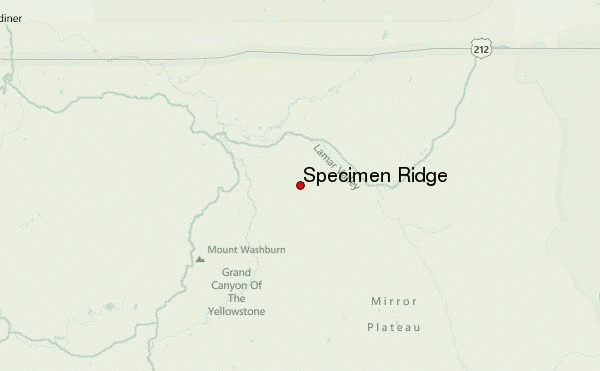 Specimen Ridge Location Map