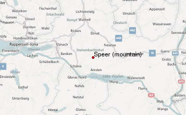 Speer (mountain) Location Map