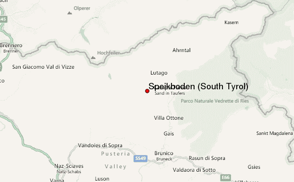 Speikboden (South Tyrol) Location Map