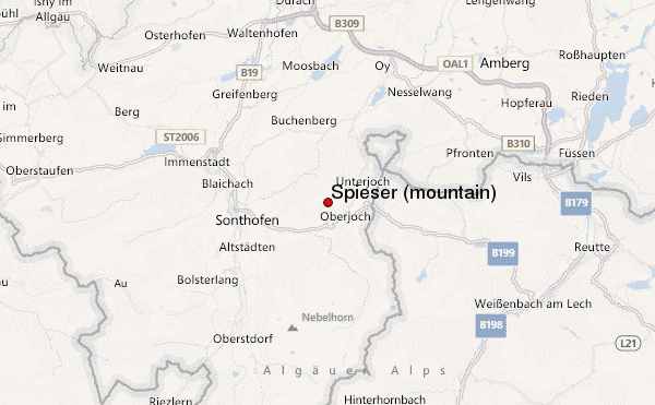 Spieser (mountain) Location Map