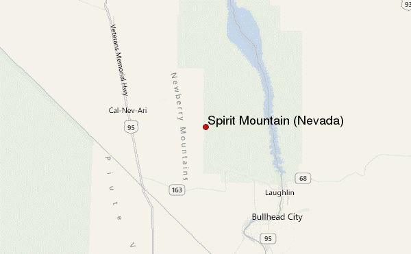 Spirit Mountain (Nevada) Location Map