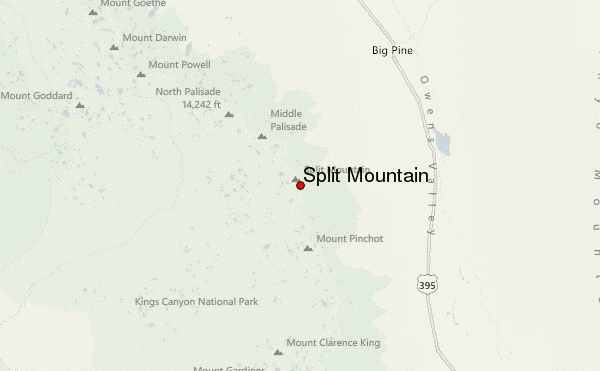 Split Mountain Location Map