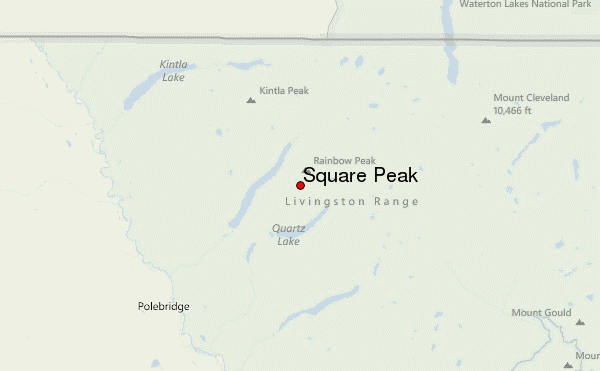 Square Peak Location Map