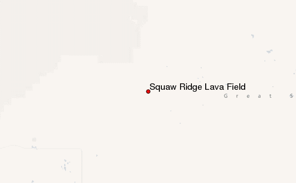 Squaw Ridge Lava Field Location Map