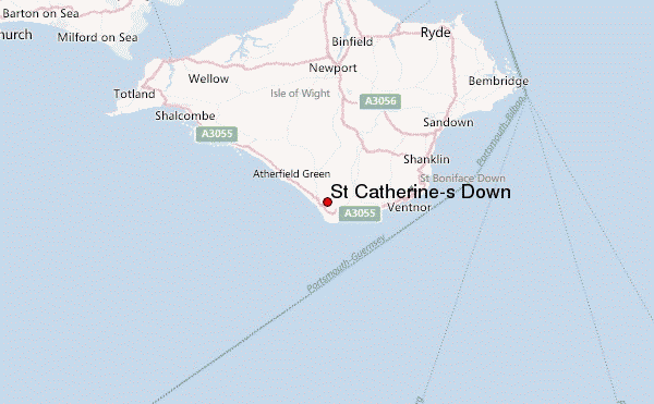 St. Catherine's Down (Isle of Wight) Location Map