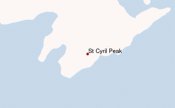 St. Cyril Peak Location Map