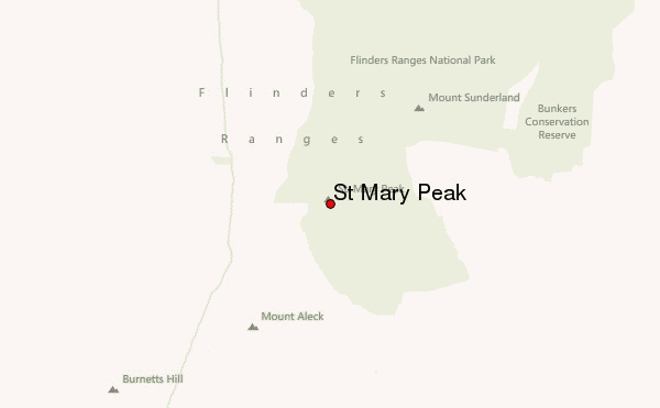 St Mary Peak Location Map
