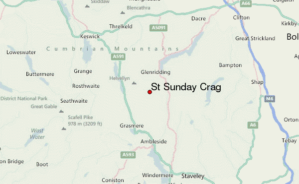 St Sunday Crag Location Map