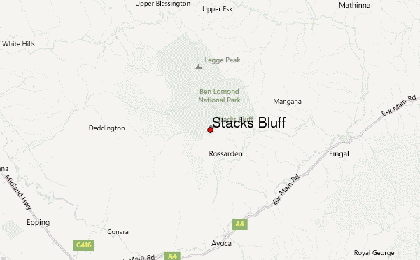 Stacks Bluff Location Map