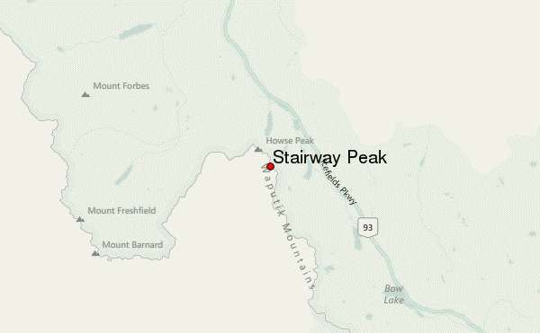 Stairway Peak Location Map