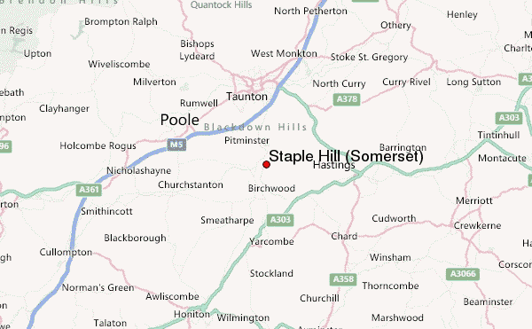 Staple Hill (Somerset) Location Map