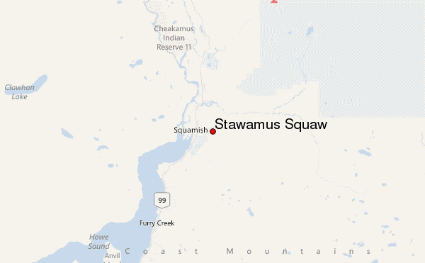 Stawamus Squaw Location Map