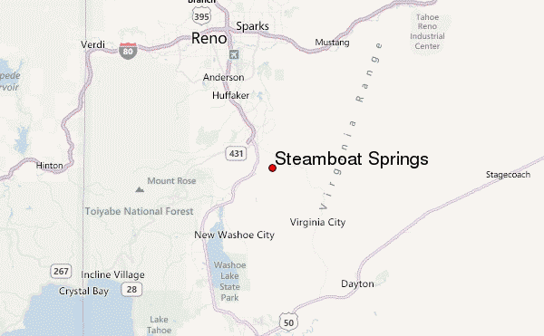 Steamboat Springs Location Map