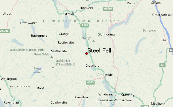 Steel Fell Location Map