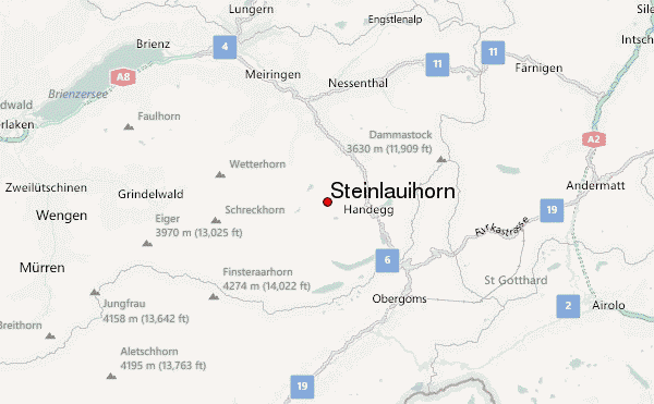 Steinlauihorn Location Map