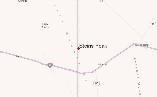 Steins Peak Location Map