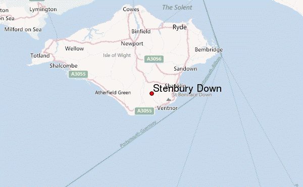 Stenbury Down (Isle of Wight) Location Map