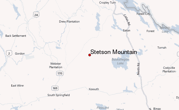 Stetson Mountain Location Map