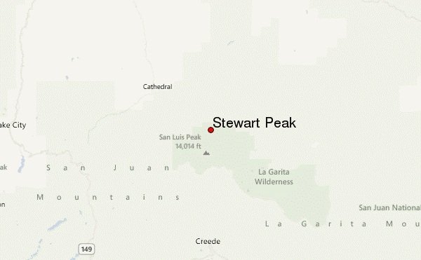 Stewart Peak Location Map