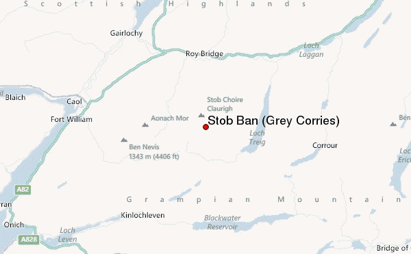 Stob Bàn (Grey Corries) Location Map