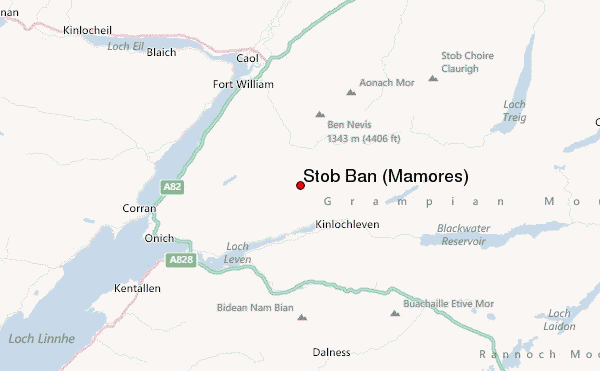 Stob Bàn (Mamores) Location Map