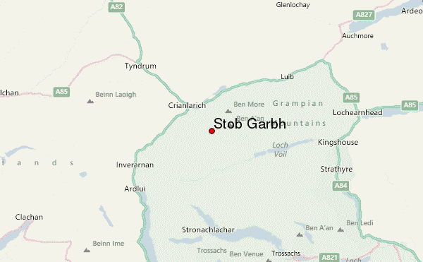 Stob Garbh Location Map