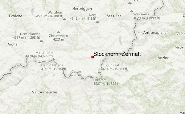 Stockhorn (Zermatt) Location Map