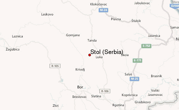 Stol (Serbia) Location Map