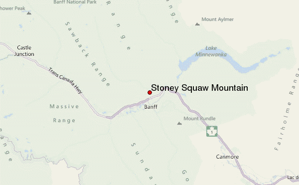 Stoney Squaw Mountain Location Map