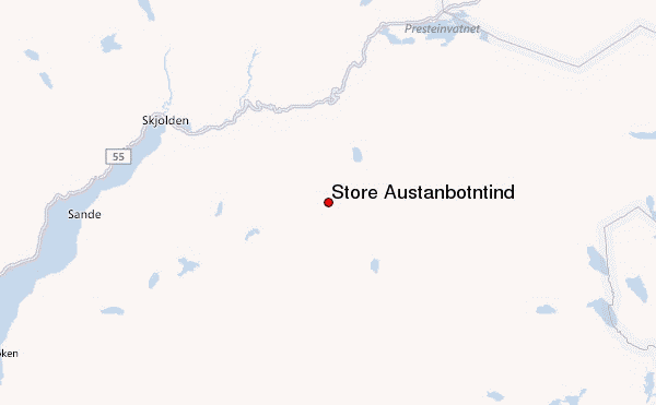 Store Austanbotntind Location Map