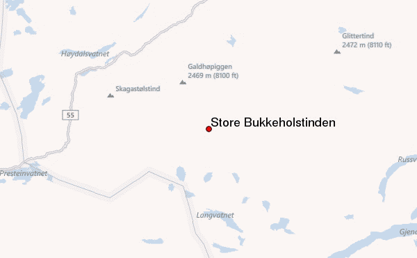 Store Bukkeholstinden Location Map