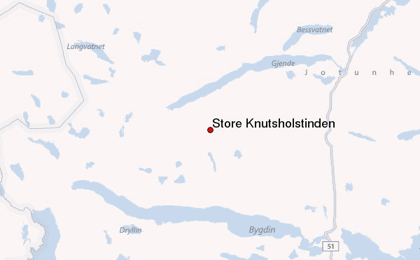 Store Knutsholstinden Location Map