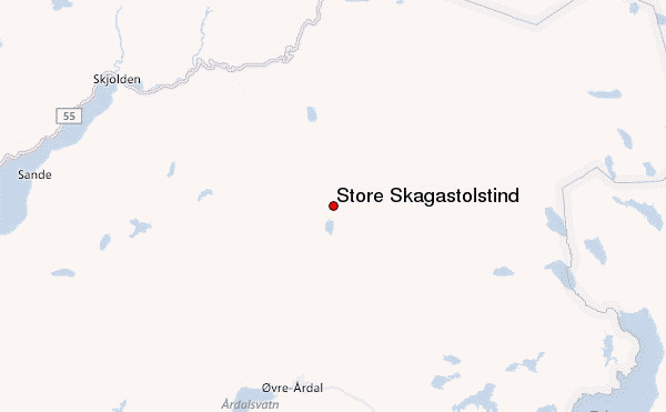 Store Skagastolstind Location Map