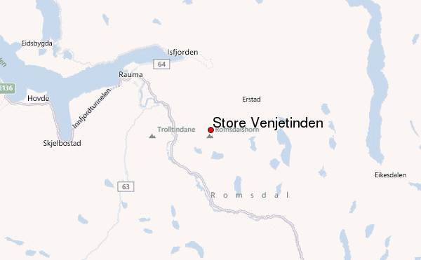 Store Venjetinden Location Map