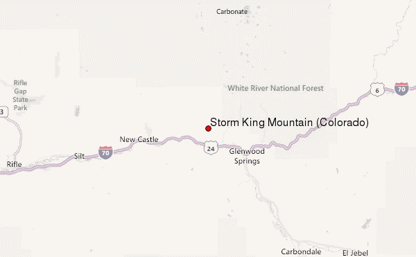 Storm King Mountain (Colorado) Location Map