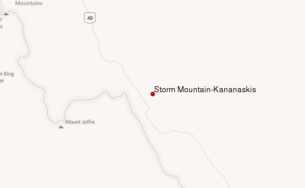 Storm Mountain/Kananaskis Location Map