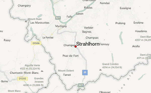 Strahlhorn Location Map