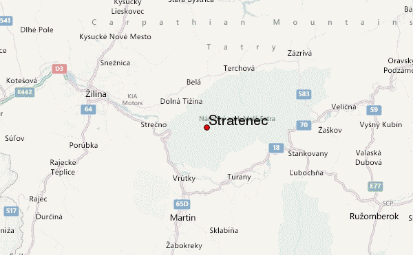 Stratenec Location Map