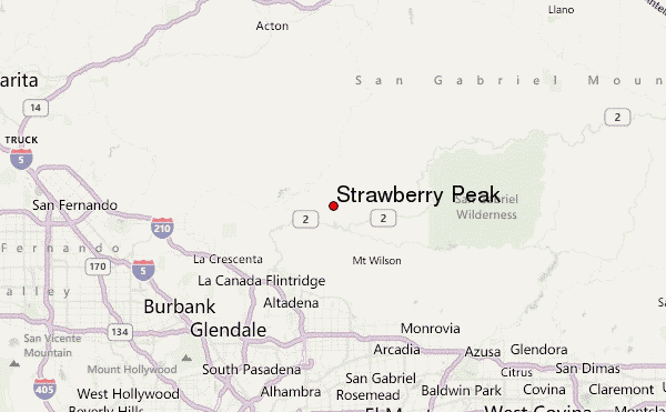 Strawberry Peak Location Map