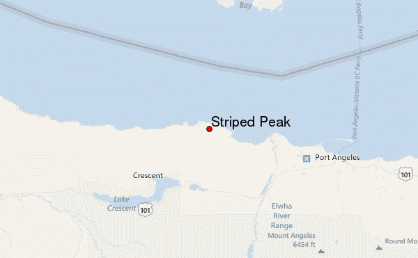 Striped Peak Location Map