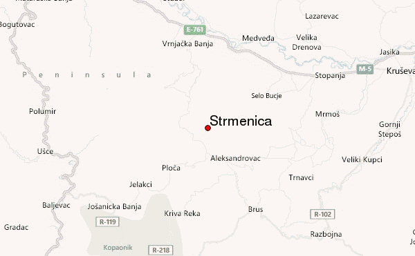Strmenica Location Map