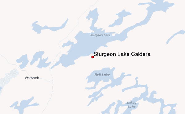 Sturgeon Lake Caldera Location Map