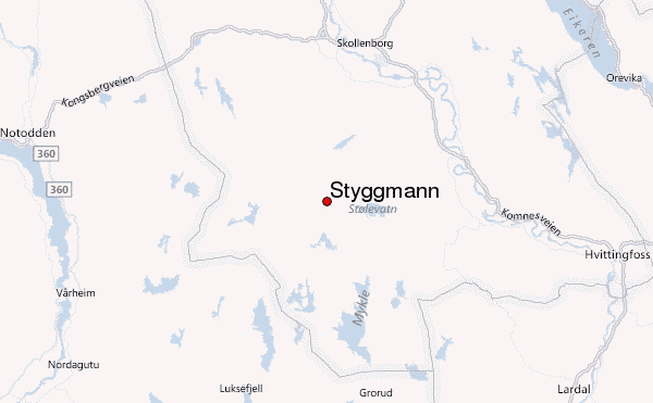 Styggmann Location Map