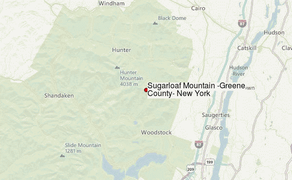 Sugarloaf Mountain (Greene County, New York) Location Map