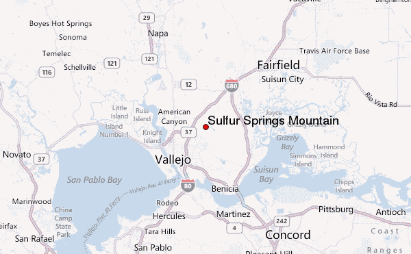 Sulfur Springs Mountain Location Map