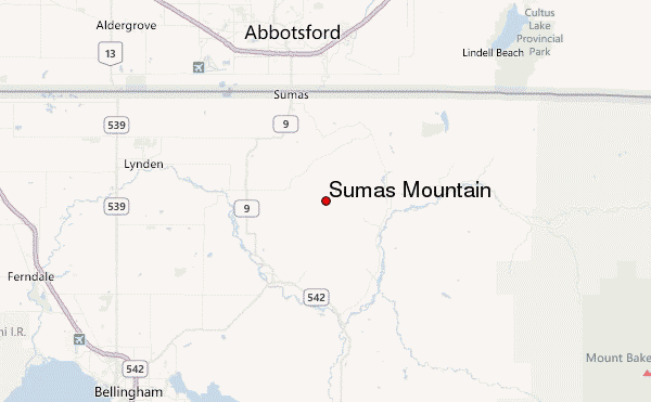 Sumas Mountain Location Map