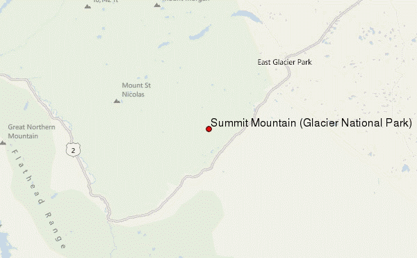 Summit Mountain (Glacier National Park) Location Map