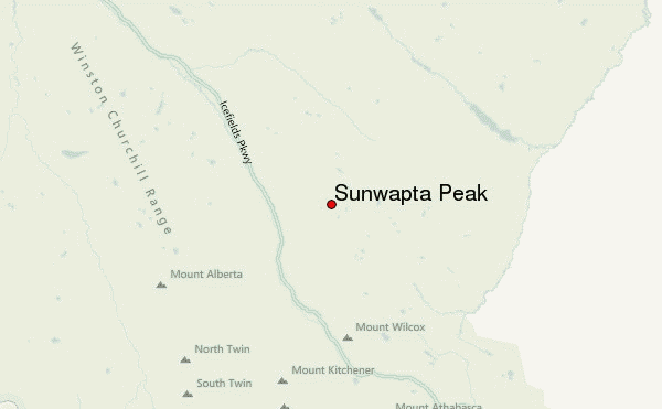 Sunwapta Peak Location Map