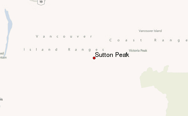 Sutton Peak (Sutton Range) Location Map