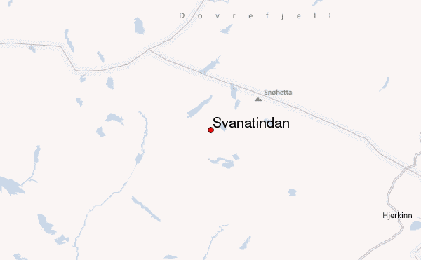 Svanatindan Location Map